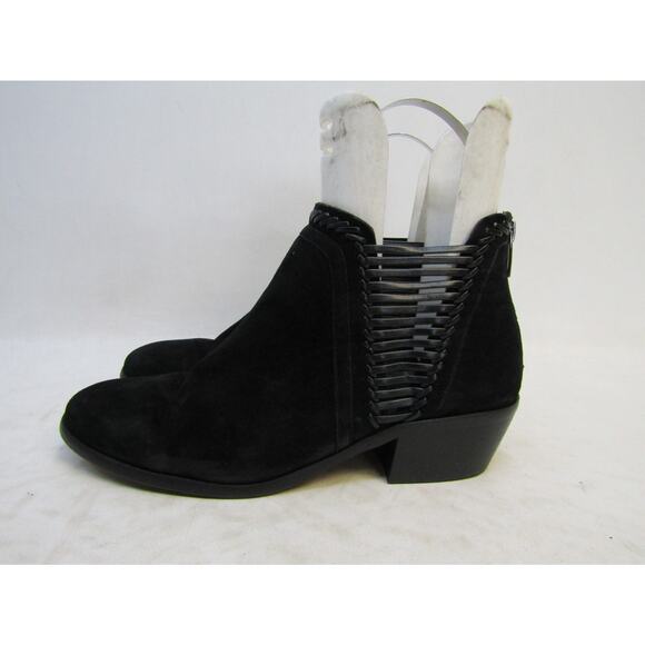 Vince Camuto Womens Size 9 M Black Suede Zip Ankle Fashion Boots Bootie - Picture 1 of 11